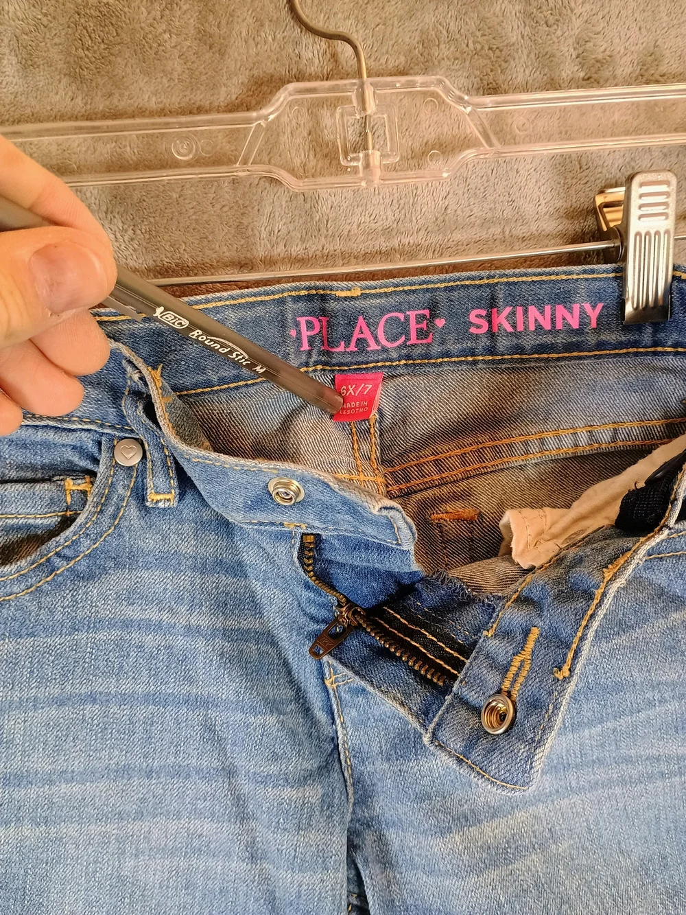 The Children's Place Light Blue Girls' Skinny Jeans 6X/7